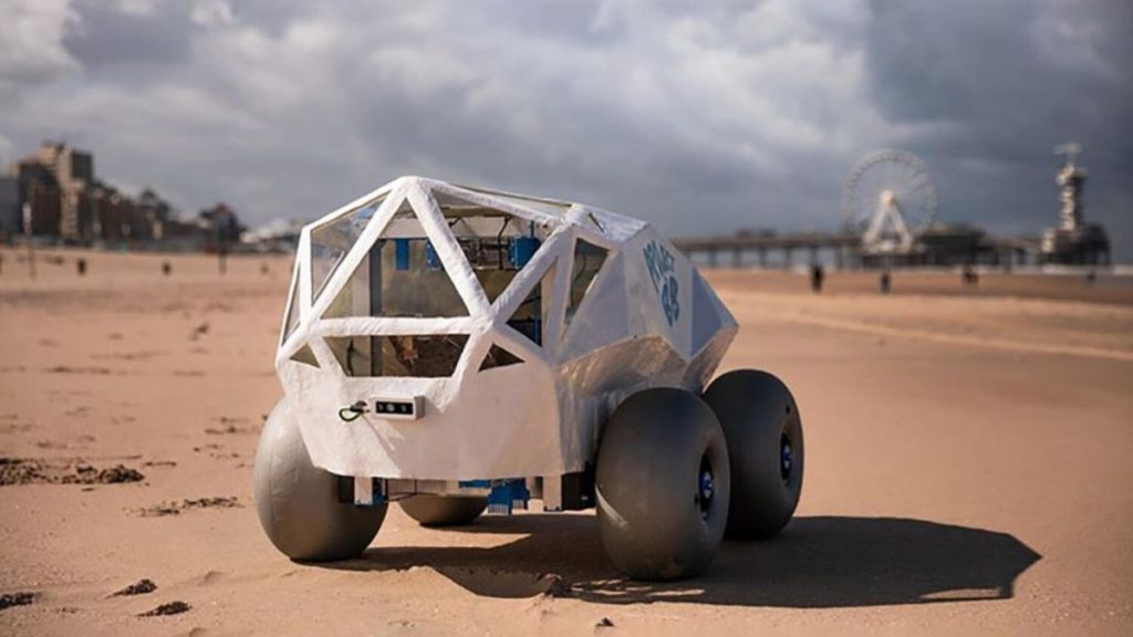 Microsoft Launched An Autonomous Beach Cleaning Robot BeachBot