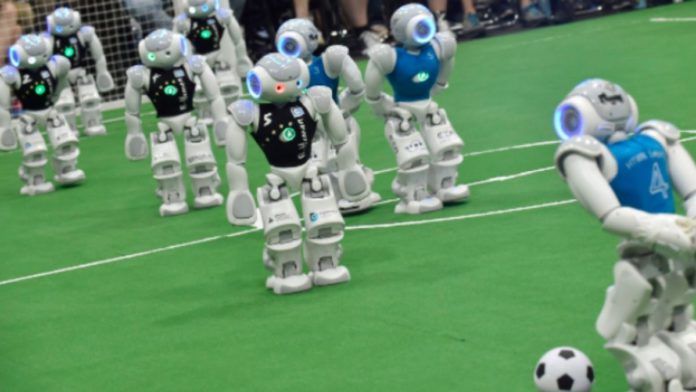 Q-learning soccer robot