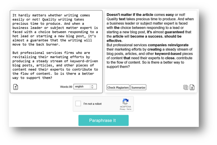 paraphrase thesis generator